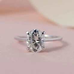Luxoro Moissanite Solitaire Ring, Moissanite Ring, 10K White Gold Ring, Gold Rings For Her, Promise Ring, Oval Engagement Ring 2.00 Ctw 10 Luxoro Moissanite Solitaire Ring, Moissanite Ring, 10K White Gold Ring, Gold Rings For Her, Promise Ring, Oval Engagement Ring 2.00 Ctw -Jewelry store 7250881 1