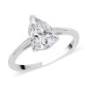 LUXORO 10K White Gold Moissanite Solitaire Ring 1.90 Ctw -Jewelry store 7250947