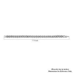 Simulated Diamond Braid Layer Bracelet In Silvertone (6.75 In) 9 Simulated Diamond Braid Layer Bracelet In Silvertone (6.75 In) -Jewelry store 7251272 3