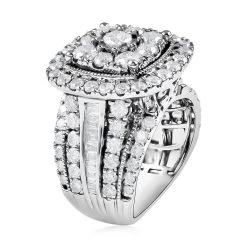 10K White Gold Diamond Ring 12.8 Grams 4.00 Ctw -Jewelry store 7252600 3