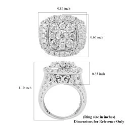 10K White Gold Diamond Ring 12.8 Grams 4.00 Ctw -Jewelry store 7252600 5