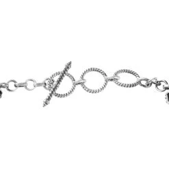 Larimar And Orissa Rhodolite Garnet Toggle Clasp Bracelet In Sterling Silver (7.25 In) 13.90 Grams 47.60 Ctw -Jewelry store 7253927 3