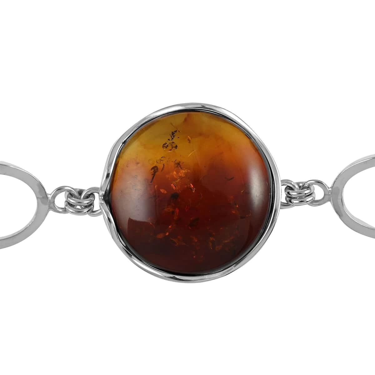 Baltic Amber Toggle Bracelet In Sterling Silver (7.00 In) 5 Baltic Amber Toggle Bracelet In Sterling Silver (7.00 In) - Image 3