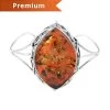 Baltic Amber Cuff Bracelet In Sterling Silver (Adjustable) -Jewelry store 7256852