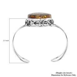Baltic Amber Cuff Bracelet In Sterling Silver (Adjustable) -Jewelry store 7256852 2