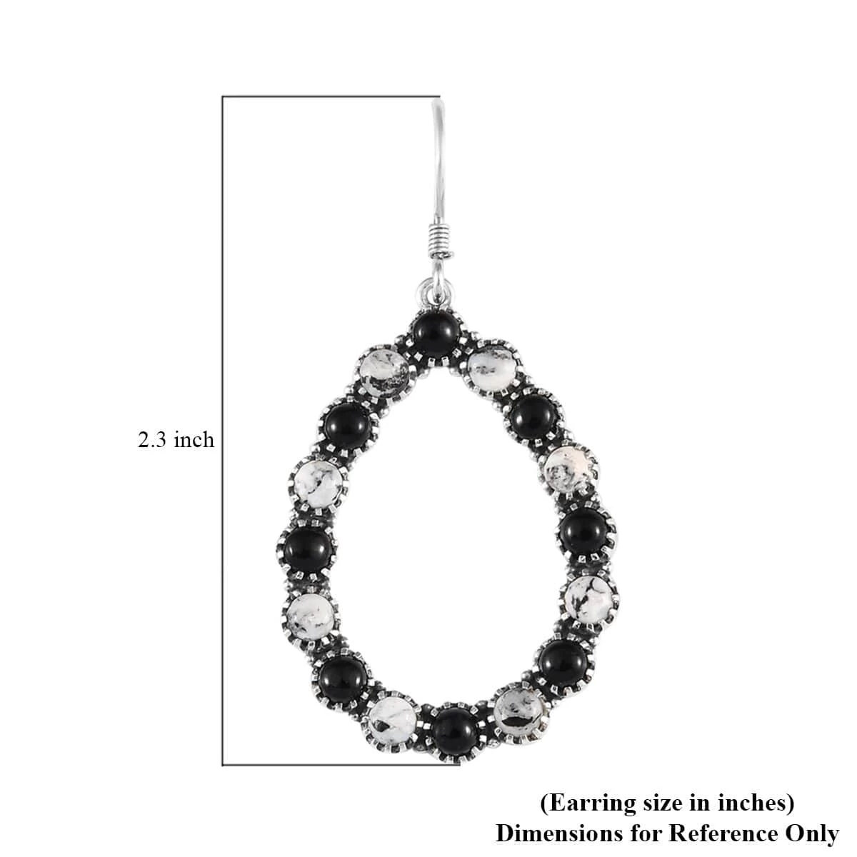 White Buffalo Drop Earrings In Sterling Silver 11.60 Ctw 7 White Buffalo Drop Earrings In Sterling Silver 11.60 Ctw - Image 5