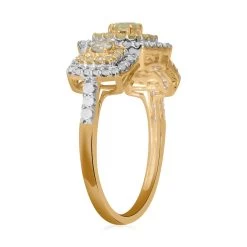 LUXORO 10K Yellow Gold I3 Natural Yellow And White Diamond Ring 3 Grams 1.00 Ctw -Jewelry store 7258093 3