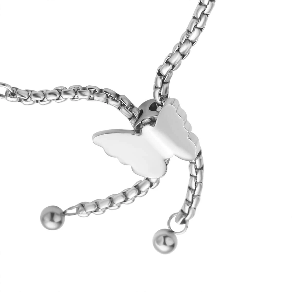 Simulated Diamond Multi-Wear Butterfly Slider Bolo Tennis Bracelet In Stainless Steel (5-9Inches) , Tarnish-Free, Waterproof, Sweat Proof Jewelry 6 Simulated Diamond Multi-Wear Butterfly Slider Bolo Tennis Bracelet In Stainless Steel (5-9Inches) , Tarnish-Free, Waterproof, Sweat Proof Jewelry - Image 4