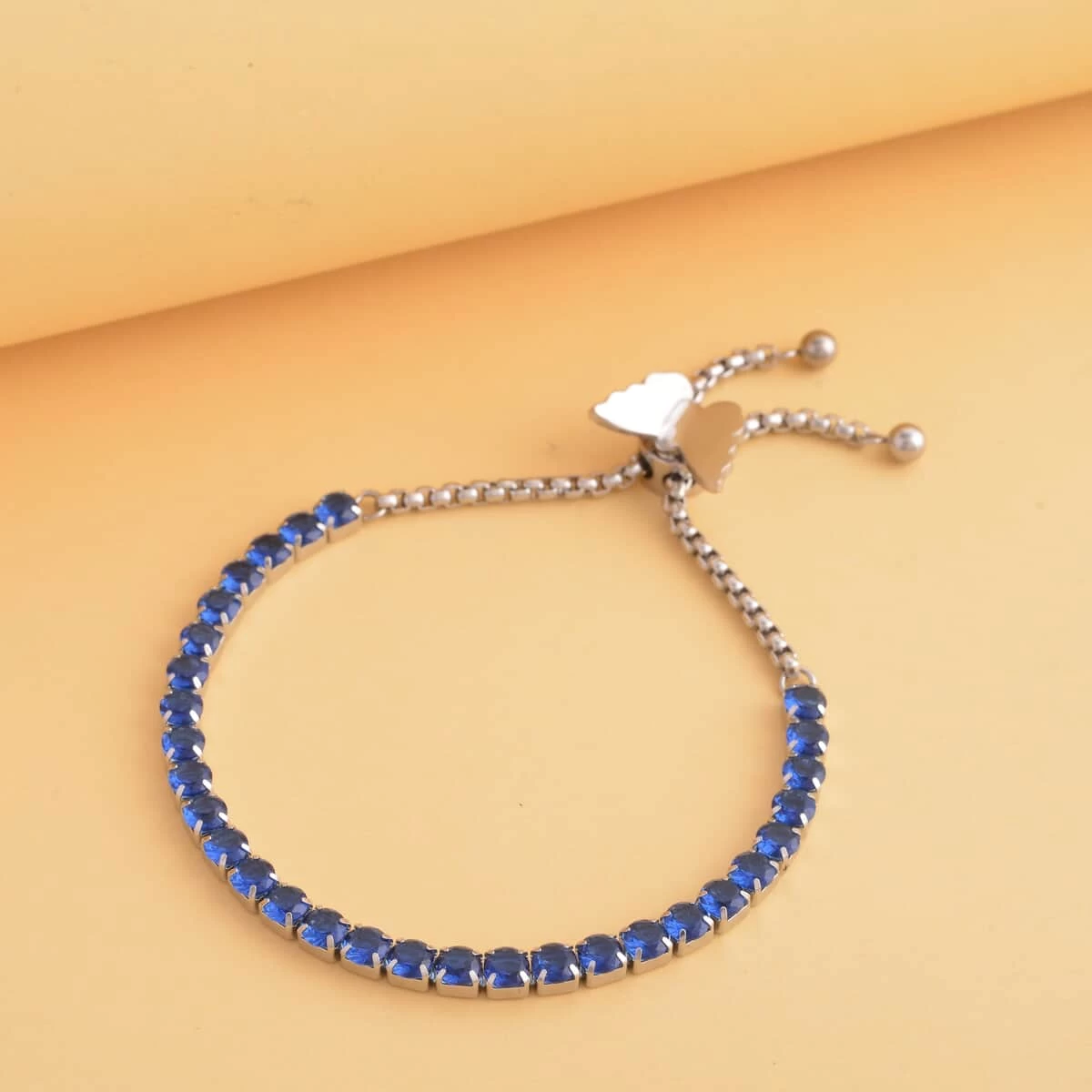 Simulated Blue Diamond Multi-Wear Butterfly Slider Bolo Tennis Bracelet In Stainless Steel (5-9Inches) , Tarnish-Free, Waterproof, Sweat Proof Jewelry 4 Simulated Blue Diamond Multi-Wear Butterfly Slider Bolo Tennis Bracelet In Stainless Steel (5-9Inches) , Tarnish-Free, Waterproof, Sweat Proof Jewelry - Image 2