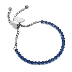 Simulated Blue Diamond Multi-Wear Butterfly Slider Bolo Tennis Bracelet In Stainless Steel (5-9Inches) , Tarnish-Free, Waterproof, Sweat Proof Jewelry 9 Simulated Blue Diamond Multi-Wear Butterfly Slider Bolo Tennis Bracelet In Stainless Steel (5-9Inches) , Tarnish-Free, Waterproof, Sweat Proof Jewelry -Jewelry store 7258398 2