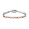 Golden Scapolite Tennis Bracelet In Platinum Over Sterling Silver (6.50 In) 6.30 Grams 11.00 Ctw -Jewelry store 7260259
