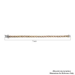 Golden Scapolite Tennis Bracelet In Platinum Over Sterling Silver (6.50 In) 6.30 Grams 11.00 Ctw -Jewelry store 7260259 3