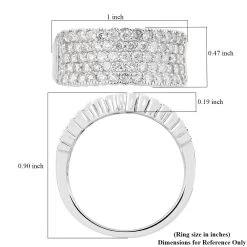 14K White Gold Diamond Ring 5.50 Grams 1.50 Ctw -Jewelry store 7260902 5