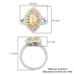 14K White And Yellow Gold Natural Yellow And White Diamond Ring 6.70 Grams 2.20 Ctw 11 14K White And Yellow Gold Natural Yellow And White Diamond Ring 6.70 Grams 2.20 Ctw -Jewelry store 7261259 4