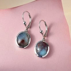 Natural Zimbaprase Lever Back Earrings In Platinum Over Sterling Silver 10.95 Ctw -Jewelry store 7264623 1