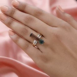 Luxoro 14K Yellow Gold Premium Bi-Color Tourmaline And G-H I2 Diamond Ring 5.75 Ctw 10 Luxoro 14K Yellow Gold Premium Bi-Color Tourmaline And G-H I2 Diamond Ring 5.75 Ctw -Jewelry store 7265058 2