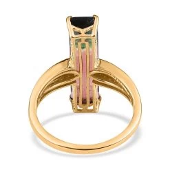 Luxoro 14K Yellow Gold Premium Bi-Color Tourmaline And G-H I2 Diamond Ring 5.75 Ctw 12 Luxoro 14K Yellow Gold Premium Bi-Color Tourmaline And G-H I2 Diamond Ring 5.75 Ctw -Jewelry store 7265058 4