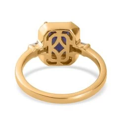 Catalina Iolite And Moissanite Ring In Vermeil Yellow Gold Over Sterling Silver 2.15 Ctw -Jewelry store 7266787 4