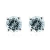 Certified Iliana 18K White Gold AAA Santa Maria Aquamarine Stud Earrings 1.00 Ctw -Jewelry store 7267573