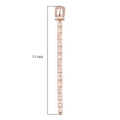 White Zircon Belt Ring,Adjustable Unisex Ring 14K RG Over Sterling Silver (Size 5-10) 0.20 Ctw -Jewelry store 7271506 6