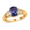 ILIANA 18K Yellow Gold AAA Tanzanian Color Change Sapphire And GH SI Diamond Ring 4.8 Grams 2.20 Ctw -Jewelry store 7271521