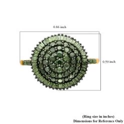 Green Diamond Cocktail Ring In Vermeil Yellow Gold Over Sterling Silver 1.00 Ctw 13 Green Diamond Cocktail Ring In Vermeil Yellow Gold Over Sterling Silver 1.00 Ctw -Jewelry store 7272802 5