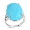 Doorbuster LUXORO 14K White Gold AAA American Natural Sleeping Beauty Turquoise And G-H I2 Diamond Split Shank Ring 3.55 Grams 14.30 Ctw 1 Doorbuster LUXORO 14K White Gold AAA American Natural Sleeping Beauty Turquoise And G-H I2 Diamond Split Shank Ring 3.55 Grams 14.30 Ctw -Jewelry store 7273363