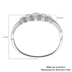 Montezuma Prasiolite 5 Stone Bangle Bracelet In Stainless Steel (7.50 In) 30.00 Ctw , Tarnish-Free, Waterproof, Sweat Proof Jewelry 13 Montezuma Prasiolite 5 Stone Bangle Bracelet In Stainless Steel (7.50 In) 30.00 Ctw , Tarnish-Free, Waterproof, Sweat Proof Jewelry -Jewelry store 7274163 5