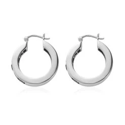 Thai Black Spinel Hoop Earrings In Stainless Steel 6.25 Ctw , Tarnish-Free, Waterproof, Sweat Proof Jewelry -Jewelry store 7274359 3