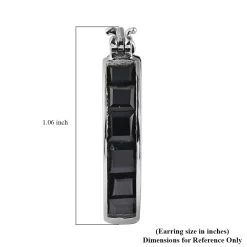 Thai Black Spinel Hoop Earrings In Stainless Steel 6.25 Ctw , Tarnish-Free, Waterproof, Sweat Proof Jewelry -Jewelry store 7274359 4