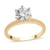 LUXORO 10K Yellow Gold Shield Cut Moissanite Solitaire Ring 2.30 Grams 1.60 Ctw -Jewelry store 7275406