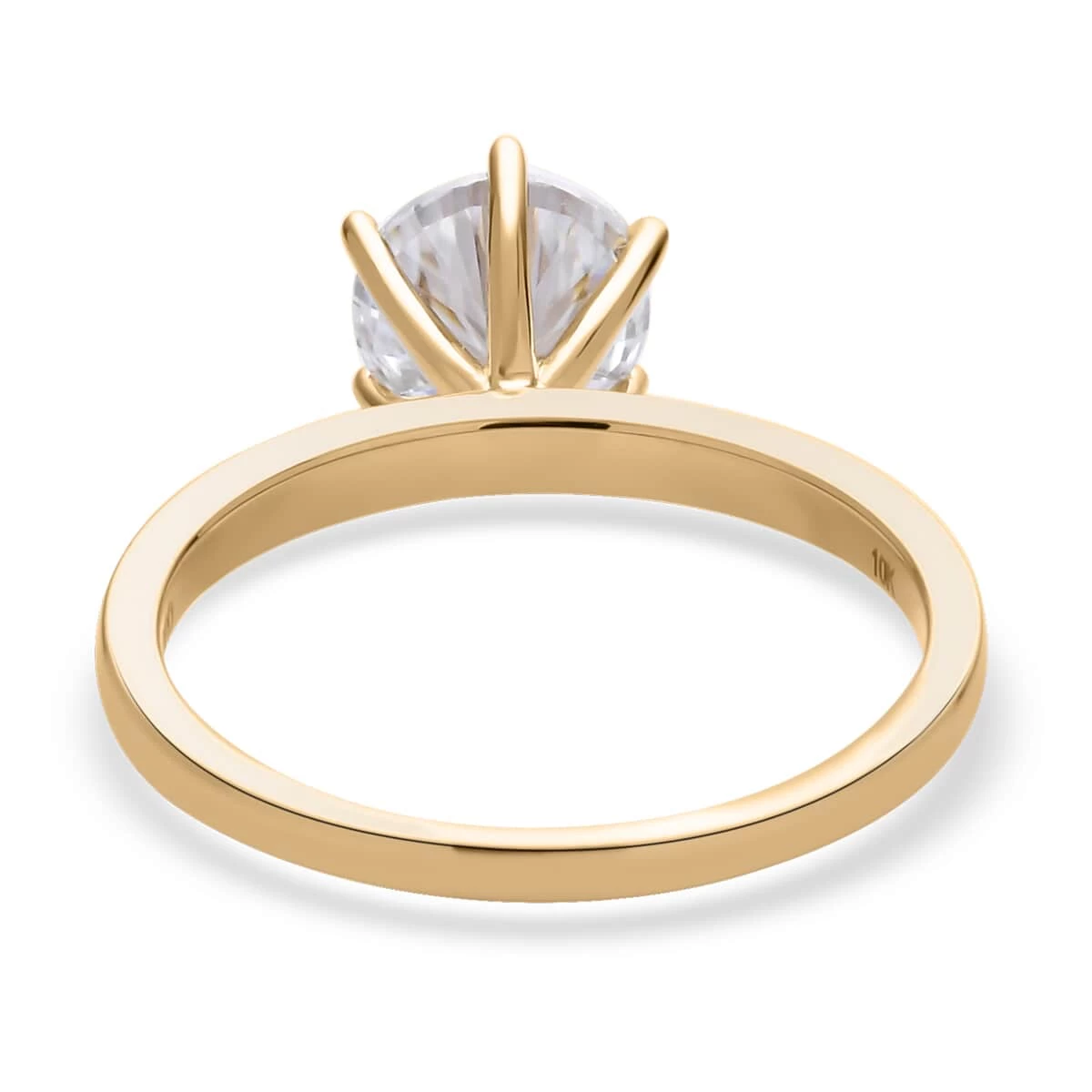 LUXORO 10K Yellow Gold Shield Cut Moissanite Solitaire Ring 2.30 Grams 1.60 Ctw 6 LUXORO 10K Yellow Gold Shield Cut Moissanite Solitaire Ring 2.30 Grams 1.60 Ctw - Image 4