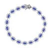 AAA Tanzanite And Moissanite Bracelet In Platinum Over Sterling Silver (7.25 In) 13.50 Grams 7.40 Ctw 1 AAA Tanzanite And Moissanite Bracelet In Platinum Over Sterling Silver (7.25 In) 13.50 Grams 7.40 Ctw -Jewelry store 7276109