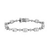 Mexican Hyalite Opal And Moissanite Bracelet In Platinum Over Sterling Silver With UV Flash Light (7.25 In) 10.25 Ctw -Jewelry store 7279759