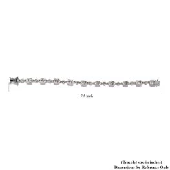 Mexican Hyalite Opal And Moissanite Bracelet In Platinum Over Sterling Silver With UV Flash Light (7.25 In) 10.25 Ctw -Jewelry store 7279759 4