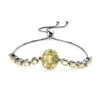 Tanzanian Canary Opal Floral Bolo Bracelet In Platinum Over Sterling Silver 2.50 Ctw
