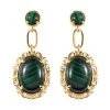 Karis African Malachite Earrings In 18K YG Plated 17.00 Ctw 2 Karis African Malachite Earrings In 18K YG Plated 17.00 Ctw -Jewelry store 7280665
