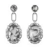 Karis Austrian Pinolith Earrings In Platinum Bond 15.20 Ctw -Jewelry store 7281375