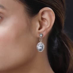 Karis Austrian Pinolith Earrings In Platinum Bond 15.20 Ctw 9 Karis Austrian Pinolith Earrings In Platinum Bond 15.20 Ctw -Jewelry store 7281375 2