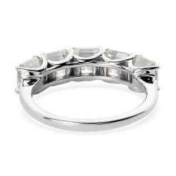 Asscher Cut Moissanite Ring In Platinum Over Sterling Silver 3.35 Ctw (Delivery In 10-15 Business Days) 12 Asscher Cut Moissanite Ring In Platinum Over Sterling Silver 3.35 Ctw (Delivery In 10-15 Business Days) -Jewelry store 7282541 4