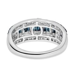 One Time Only Blue Diamond (IR) Ring In Platinum Over Sterling Silver 1.00 Ctw 10 One Time Only Blue Diamond (IR) Ring In Platinum Over Sterling Silver 1.00 Ctw -Jewelry store 7282799 3