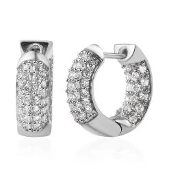 Karis Simulated Diamond Earrings In Platinum Bond 2.40 Ctw
