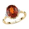 LUXORO 10K Yellow Gold Premium Sri Lankan Honey Garnet, Diamond Ring (2.20 G) 4.60 Ctw 2 LUXORO 10K Yellow Gold Premium Sri Lankan Honey Garnet, Diamond Ring (2.20 G) 4.60 Ctw -Jewelry store 7302258