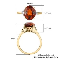 LUXORO 10K Yellow Gold Premium Sri Lankan Honey Garnet, Diamond Ring (2.20 G) 4.60 Ctw 13 LUXORO 10K Yellow Gold Premium Sri Lankan Honey Garnet, Diamond Ring (2.20 G) 4.60 Ctw -Jewelry store 7302258 5