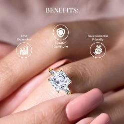 DOORBUSTER Moissanite Ring In Vermeil Yellow Gold Over Sterling Silver 5.60 Ctw -Jewelry store 7306339 3