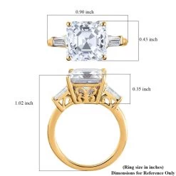 DOORBUSTER Moissanite Ring In Vermeil Yellow Gold Over Sterling Silver 5.60 Ctw -Jewelry store 7306339 6