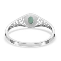Green Aventurine Bangle Bracelet In Stainless Steel (7.00 In) 12.60 Ctw -Jewelry store 7308202 4