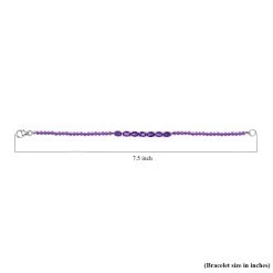 DOORBUSTER Amethyst Bracelet In Sterling Silver (7.25 In) 12.80 Ctw -Jewelry store 7310128 4