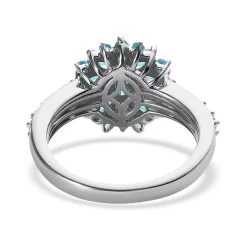 Malgache Neon Apatite Floral Ring In Platinum Over Sterling Silver (Delivery In 5-7 Business Days) 1.60 Ctw 12 Malgache Neon Apatite Floral Ring In Platinum Over Sterling Silver (Delivery In 5-7 Business Days) 1.60 Ctw -Jewelry store 7312918 4