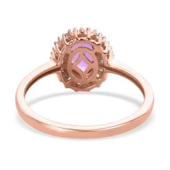 LUXORO 10K Rose Gold Premium Madagascar Purple Sapphire And G-H I3 Diamond Ring 2.40 Grams 1.00 Ctw -Jewelry store 7319261 5